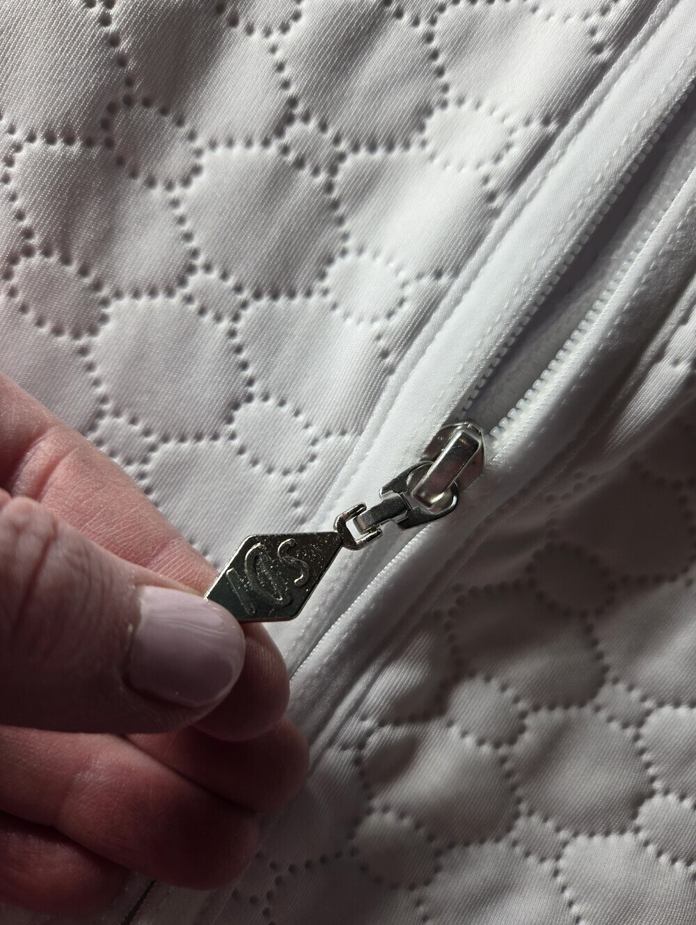 SDI Women’s White Textured Quilted Full-Zip Jacket Size Large NWOT - Picture 15 of 16